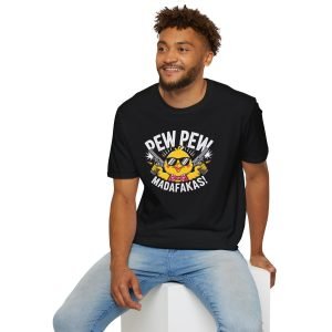 Pew Pew Madafakas Unisex Softstyle T-Shirt - Tricou Grafic Amuzant pentru Gamers și Iubitori de Umor