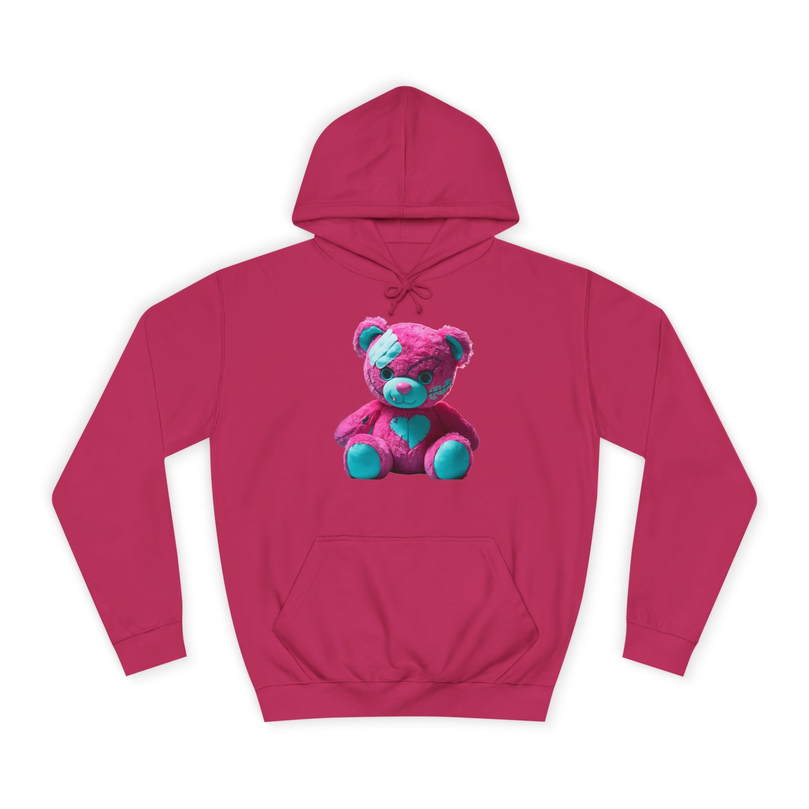 Hanorac Unisex College cu Design „Vintage Teddy Bear” - Image 2