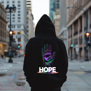 Hanorac Unisex College cu Design Grafic „HOPE” - Îmbrăcăminte Confortabilă și Inspirațională pentru Studenți
