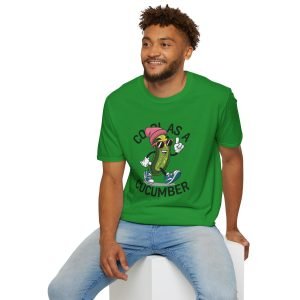 Tricou Unisex Softstyle „Cool As A Cucumber” – Tricou Grafic Distractiv pentru Îmbrăcăminte Casual