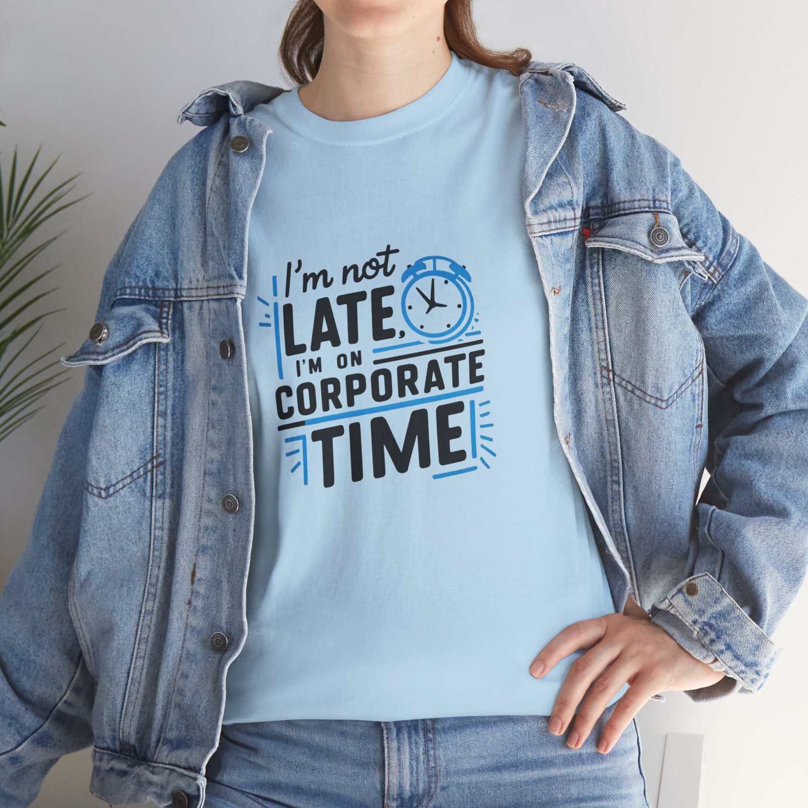 Tricou Amuzant "Corporate Time" Unisex din Bumbac Gros – Unde Munca Întâlnește Umorul - Image 15