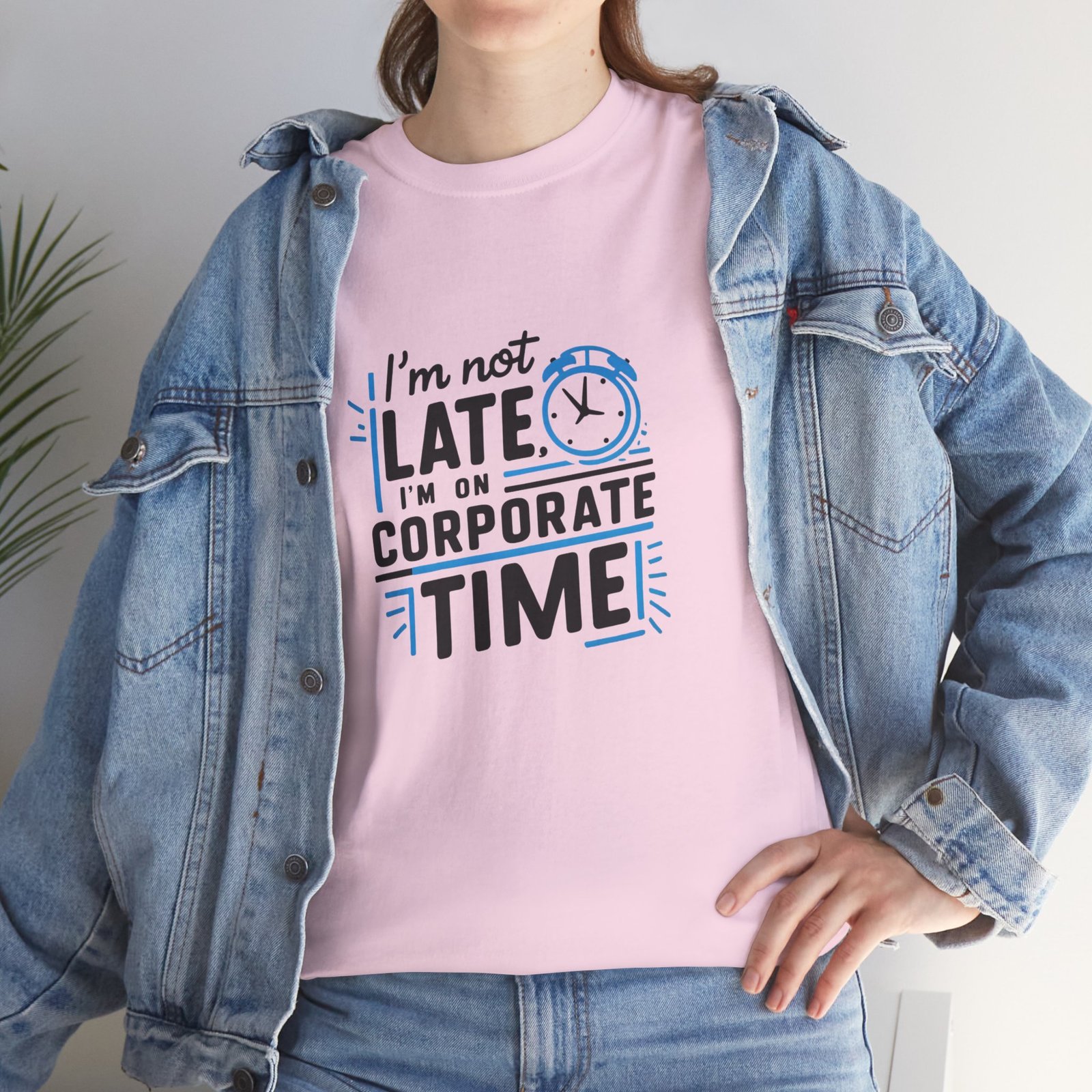 Tricou Amuzant "Corporate Time" Unisex din Bumbac Gros – Unde Munca Întâlnește Umorul - Image 18