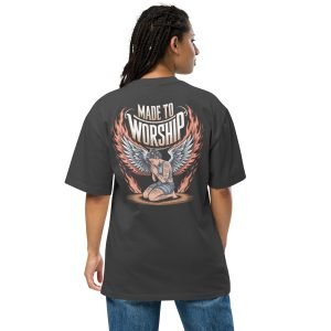 Made to Worship Oversized faded t-shirt