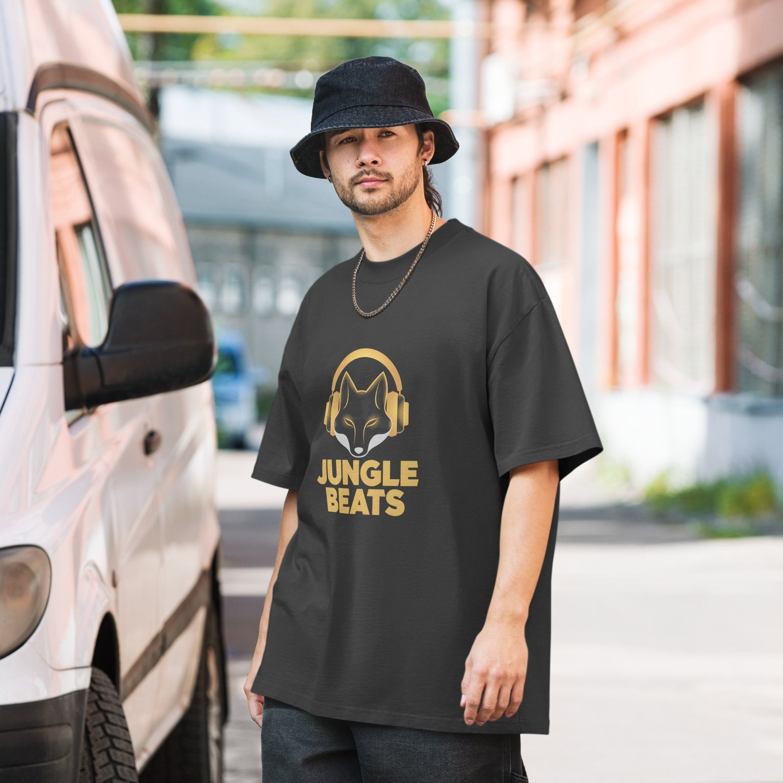 Oversized faded t-shirt Jungle Beats - Image 2