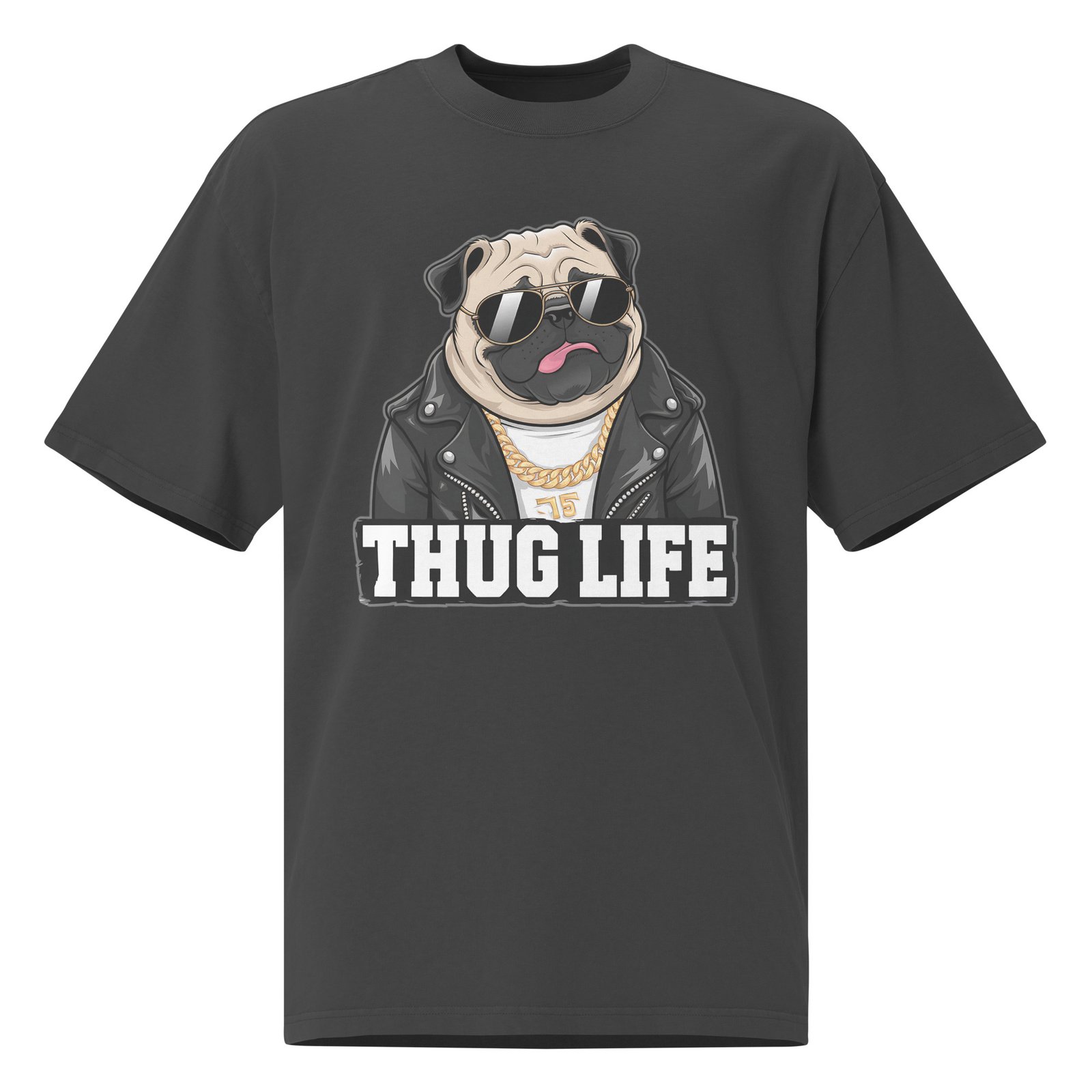 Thug Life Oversized faded t-shirt - Image 5