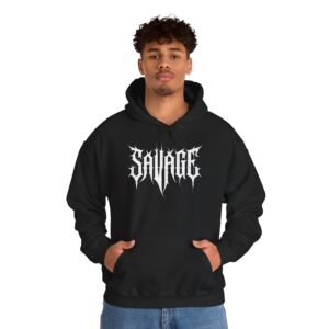 Hanorac Negru "SAVAGE" — Stil Gothic Streetwear